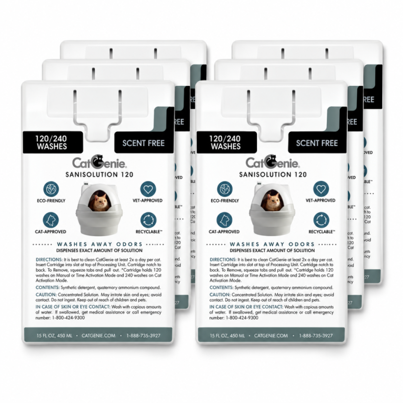 CatGenie Sanisolution Scent Free Cartridge - 6-Pack
